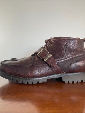 Polo Ralph Lauren Ranger Tumbled Leather Ankle Boots | US 11